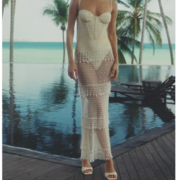 PatBO Dresses & Skirts - CROCHET BLOOM BEACH DRESS